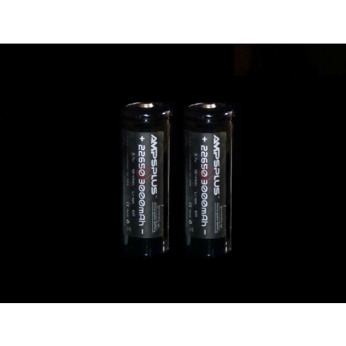 2x Ampsplus 22650 3000mAh 3.7V Batteries