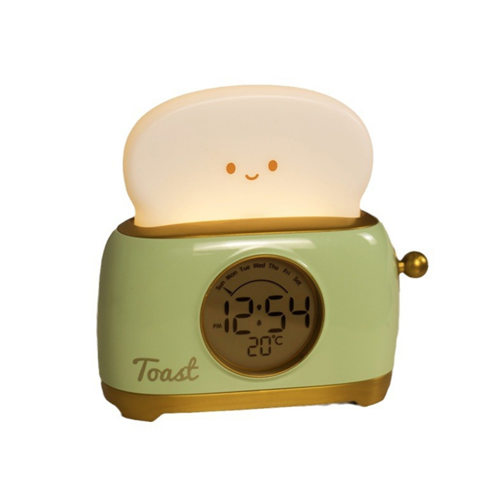 Children's Sleep Alarm Clock With Led Night Digital Display Temperature Monitoring For Bedroom-Cute Bedside Light Jojomino