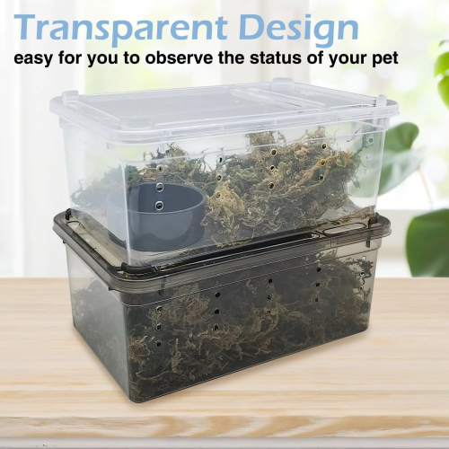 6pcs,Reptile plastic terrarium, transport 1