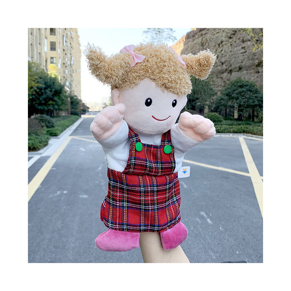(Daughter) Family Storytelling Plush Hand Puppet Toy With Soft Material Children Doll For
