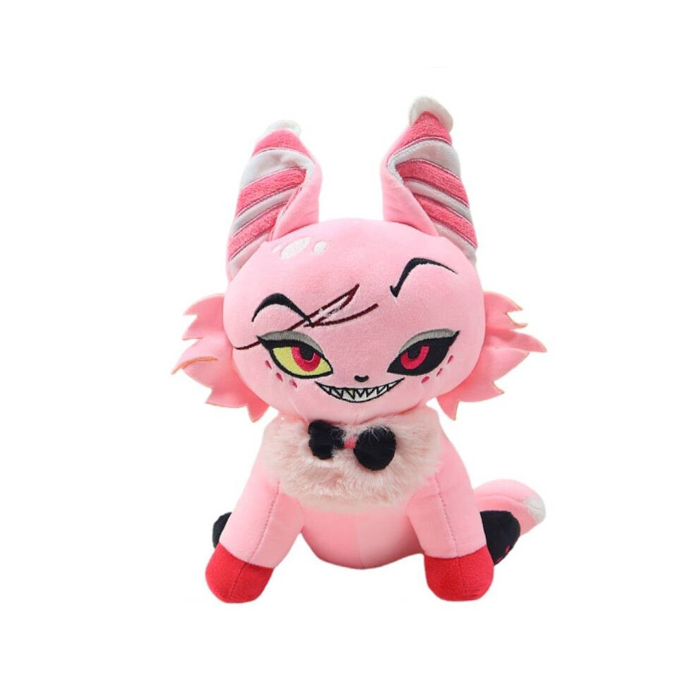 (Pink) Hotel Hazbin Husk Cat Plush Toy Stuffed Doll Pp Cotton Filling Gift Anime Fans Pink