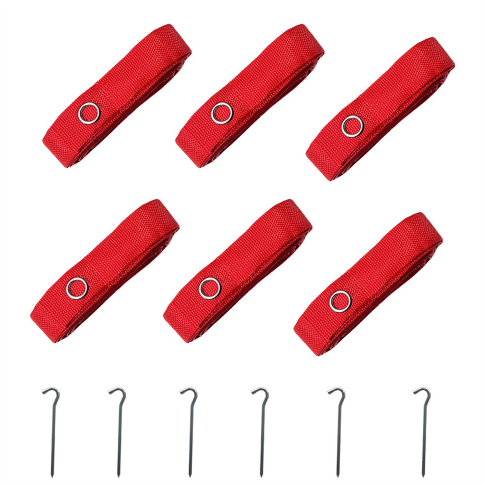 6pcs Beach Volleyball Lines Equipment Portable Red Marking Court Marker for Sand Training Outdoor Sports-image-OPC-PH2GMSM-NEW