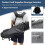 Gr8 Home Golf Stand Bag Lightweight 7inch 4 Way Divider Double Strap Black Grey 6