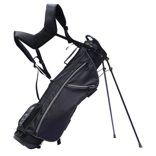 Gr8 Home Golf Stand Bag Lightweight 7inch 4 Way Divider Double Strap Black Grey