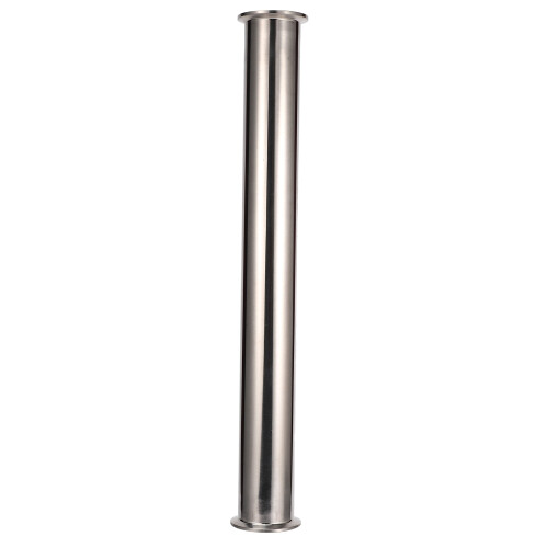 Tubo sanitário de 2 polegadas com braçadeira tripla x 51 mm de diâmetro externo, comprimento de 458 mm (18 polegadas) para aço inoxidável caseiro 1