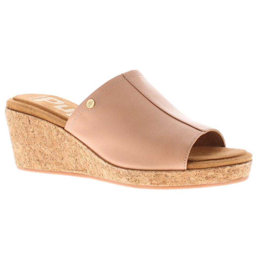 (Beige, 4 (Adults')) Hush Puppies Willow Slide Women's Sandals UK Size