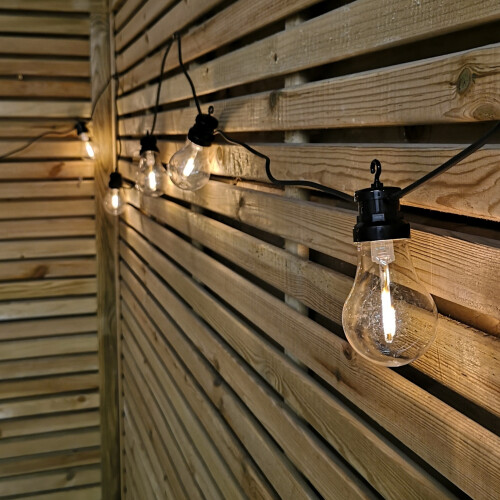 Samuel Alexander 4.5m Set of 10 Connectable Festoon Bulb Lights in Warm White with Timer Function 2