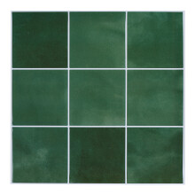 10Pcs Gemstone Color Series 9-grid Wall Tile Sticker, Light Green
