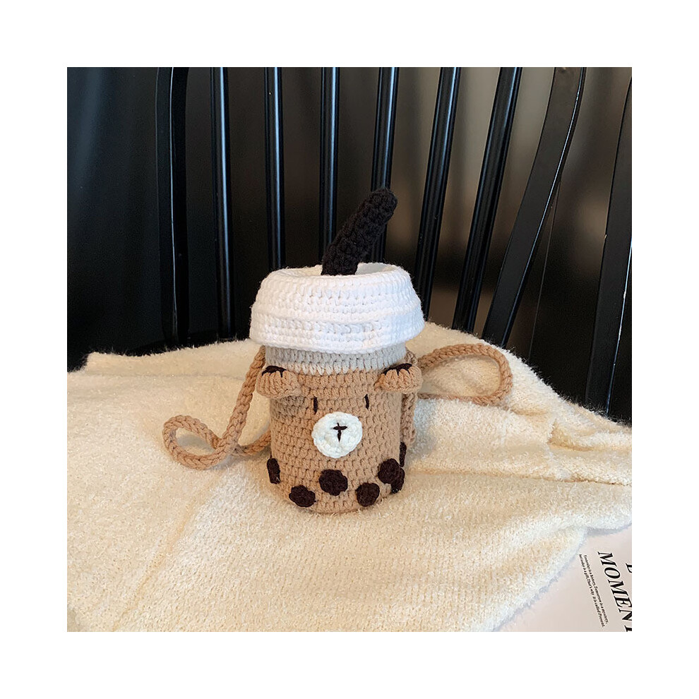 Ravissant sac à bandoulière tricoté bébé style dessin animé accessoire confortable en laine idéal pour enfants