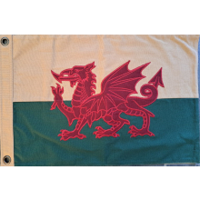 Wales Welsh Dragon Fully Sewn Small Cotton Flag - 49cm x 33cm