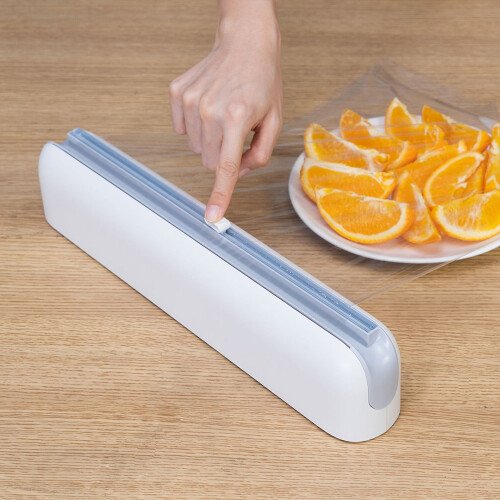 Living And Home Kitchen Plastic Wrap Dispenser Cling Film Dispenser Foil Cutter