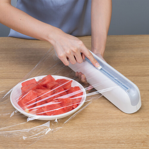 Living And Home Kitchen Plastic Wrap Dispenser Cling Film Dispenser Foil Cutter 1