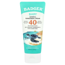 Badger Company, Baby Sunscreen Cream, SPF 40, Chamomile & Calendula