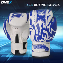 (6oz Black/blue) Kids Boxing Gloves 6oz Junior Training & punching