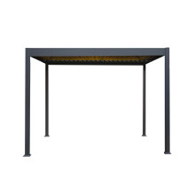 (3x3m with Lights) Aluminium Anthracite Pergola