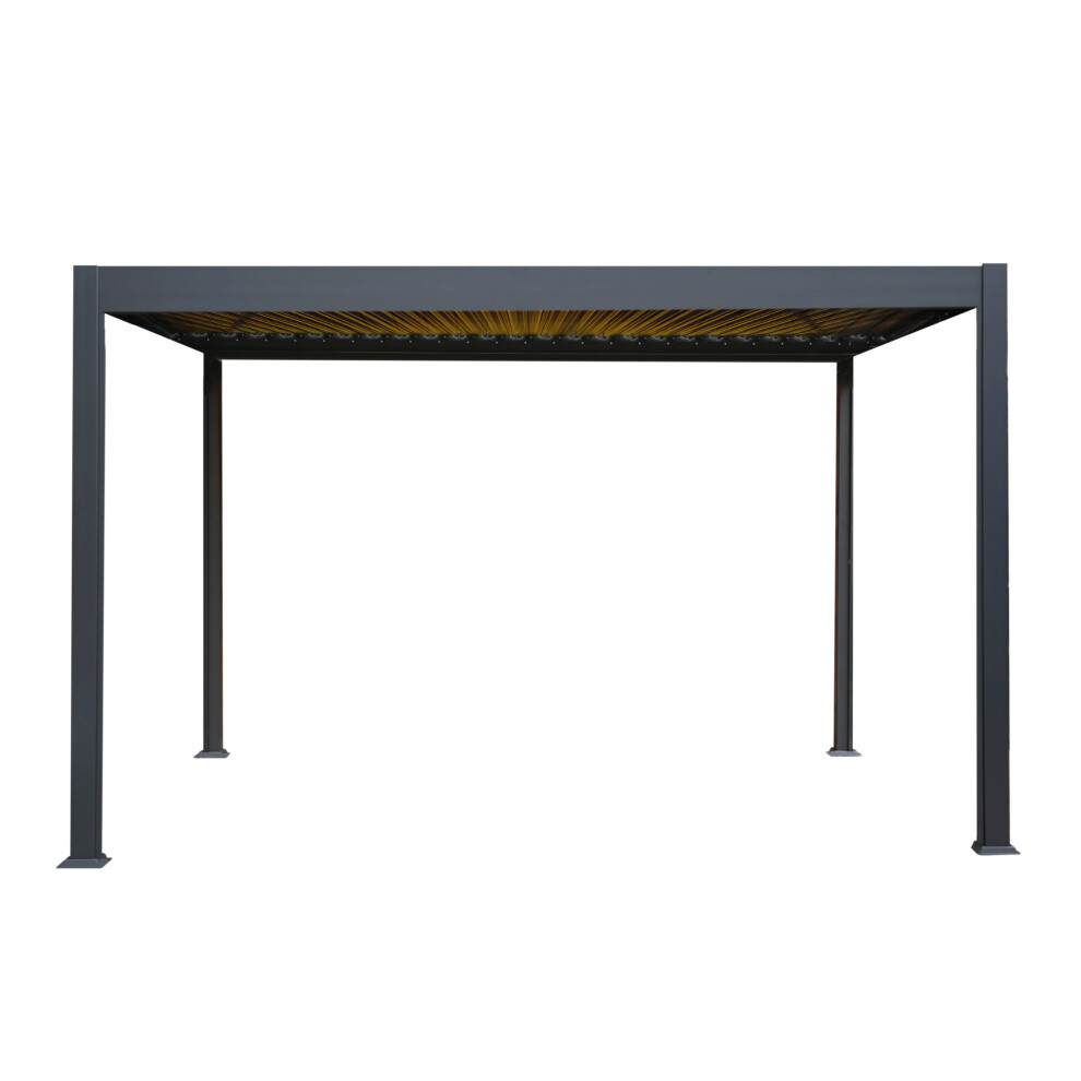 (3x4m with Lights) Aluminium Anthracite Pergola