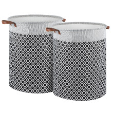 60L Large Laundry Basket 2-Pack Foldable Waterproof Washing Basket