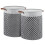 60L Large Laundry Basket 2-Pack Foldable Waterproof Washing Basket 1