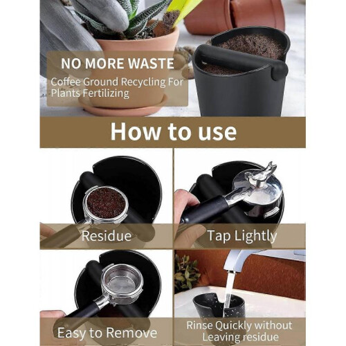 ABS Espresso Knock Box - Barista Coffee Grind Bin (Single Unit) 2