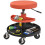Homcom HOMCOM Rolling Mechanic Stool, 135kg Capacity Workshop Stool, Yellow 2