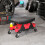 Homcom HOMCOM Rolling Mechanic Stool, 135kg Capacity Workshop Stool, Black 1