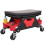 Homcom HOMCOM Rolling Mechanic Stool, 135kg Capacity Workshop Stool, Black 2