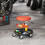 Homcom HOMCOM Rolling Mechanic Stool, 135kg Capacity Workshop Stool, Yellow 1