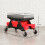 Homcom HOMCOM Rolling Mechanic Stool, 135kg Capacity Workshop Stool, Black 3