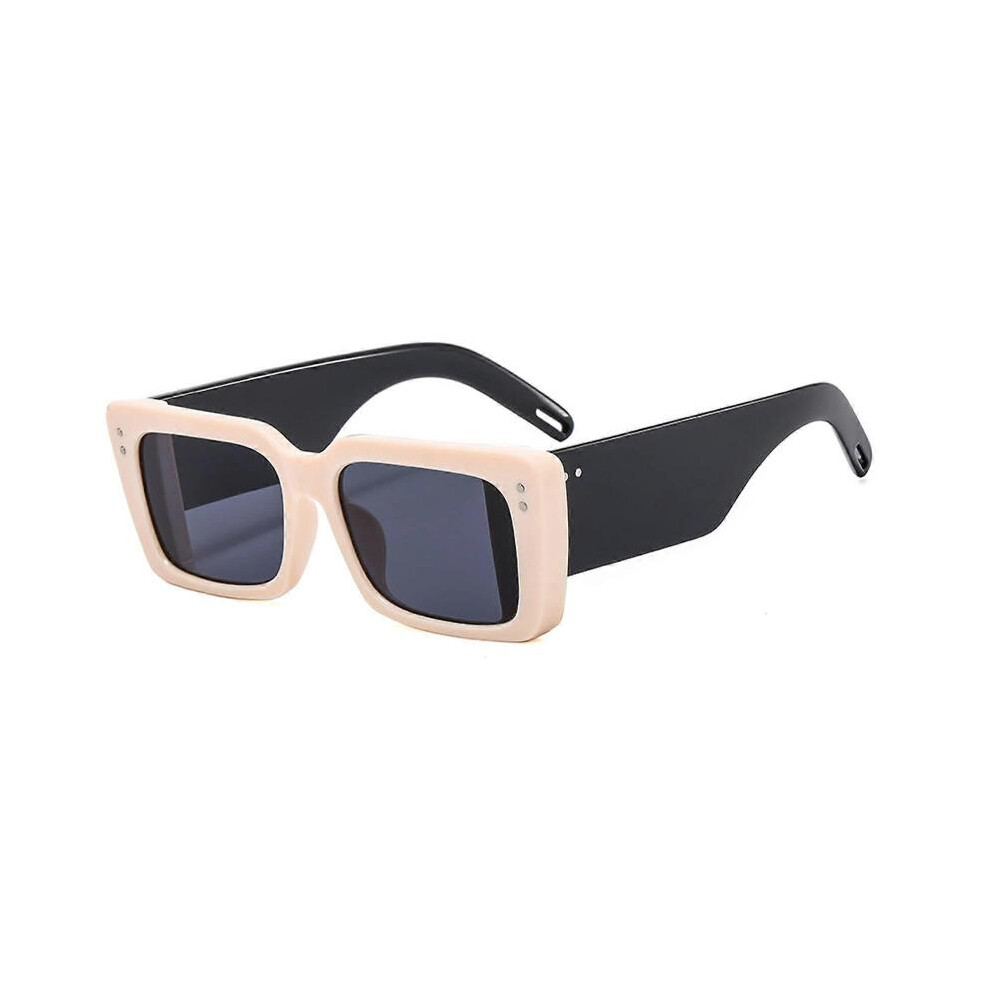 Vintage Chunky Square Frame Sunglasses - Unisex Retro Eyewear