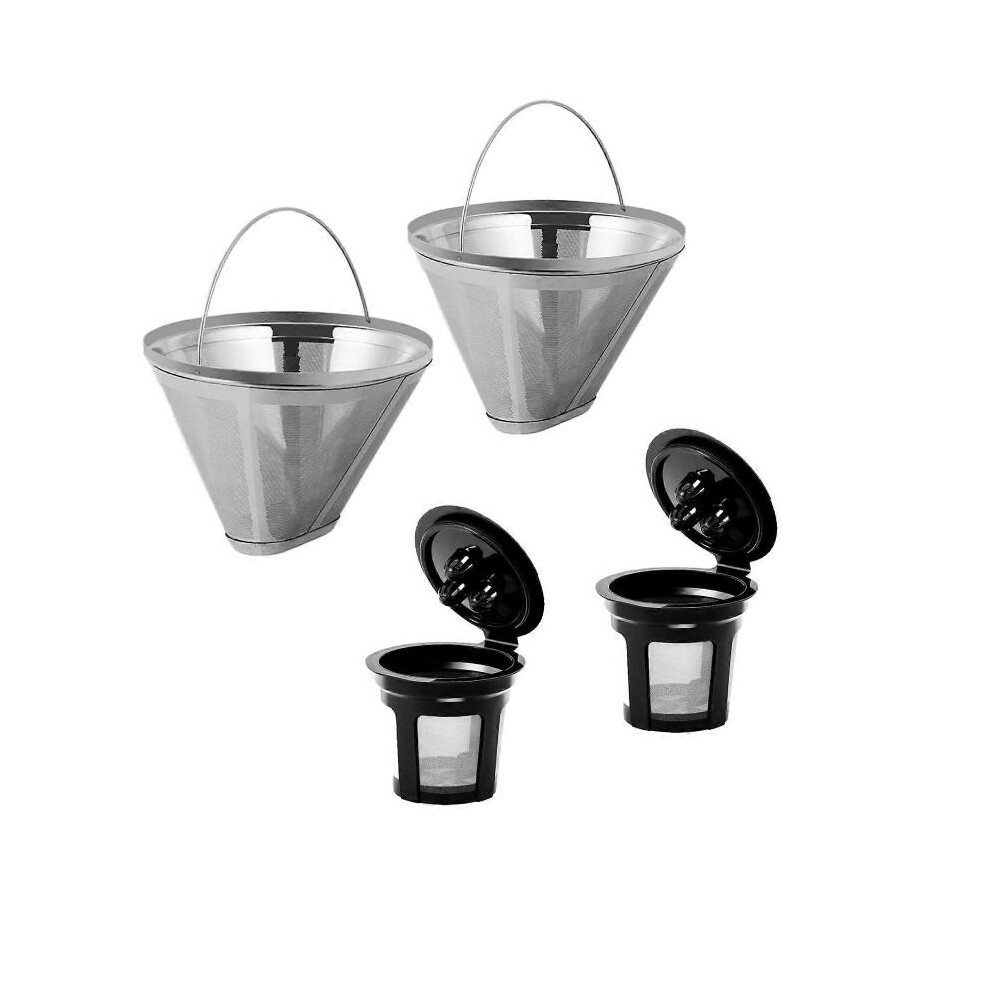 2-Piece Reusable Coffee Filters, Ninja Dual Brew Pod Replacement