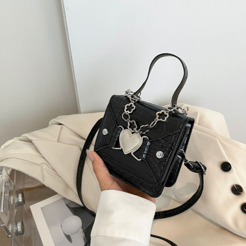 Sac à Main Coréen Noir Et Beige - Neuf Sans étiquette, Coton Mixte, Soirée