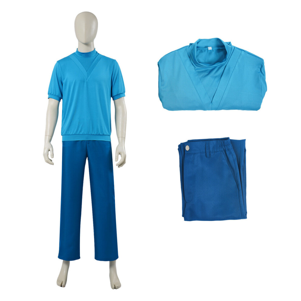 (Blue,3XL)Costume Minecraft Cosplay Polyester Roleplay Costume pour Jeux Événements Vêtements