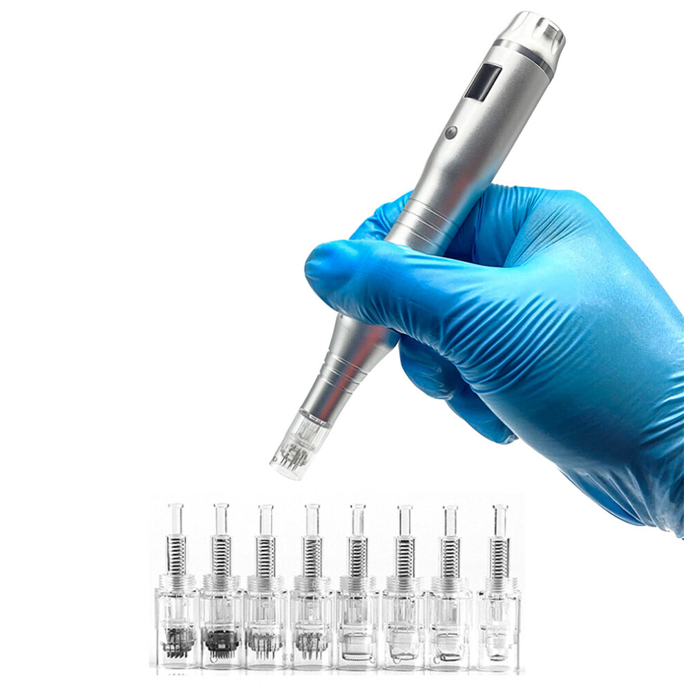 Stoyotu (Microneedling Pen+2Pcs Round Nano Cartridges) St8 Wireless Microneedling Pen Derma Auto Pen Kit Including Cartridges