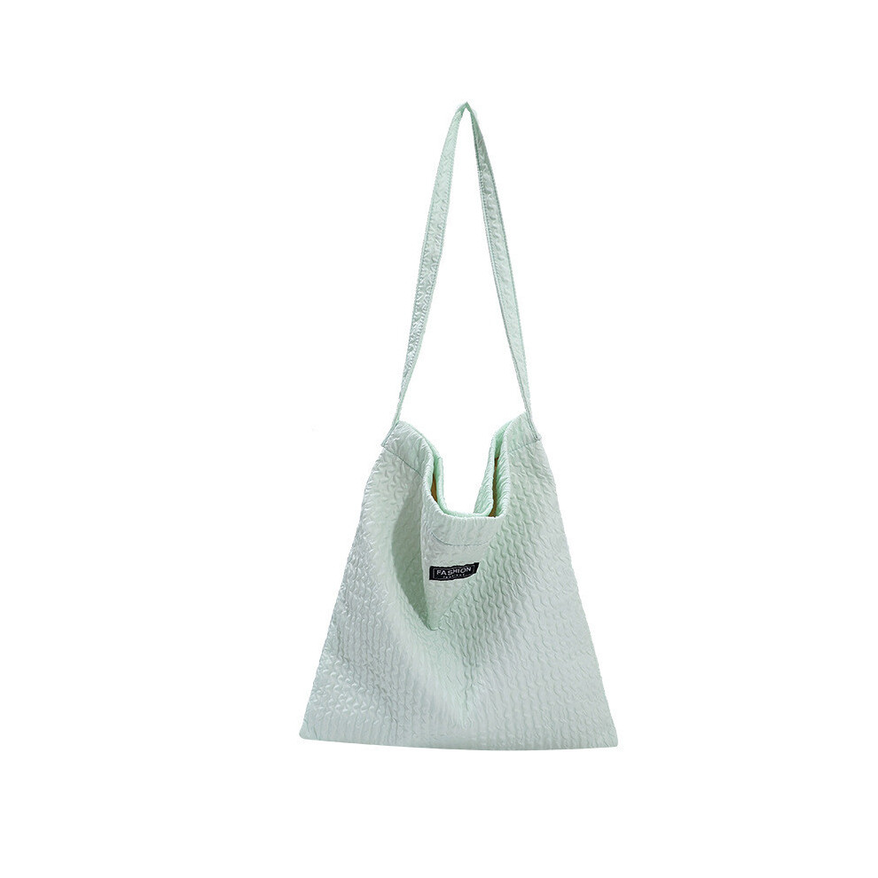 (Green)Sac shopping en toile élégant et fonctionnel avec coutures élégantes pour une utilisation quotidienne