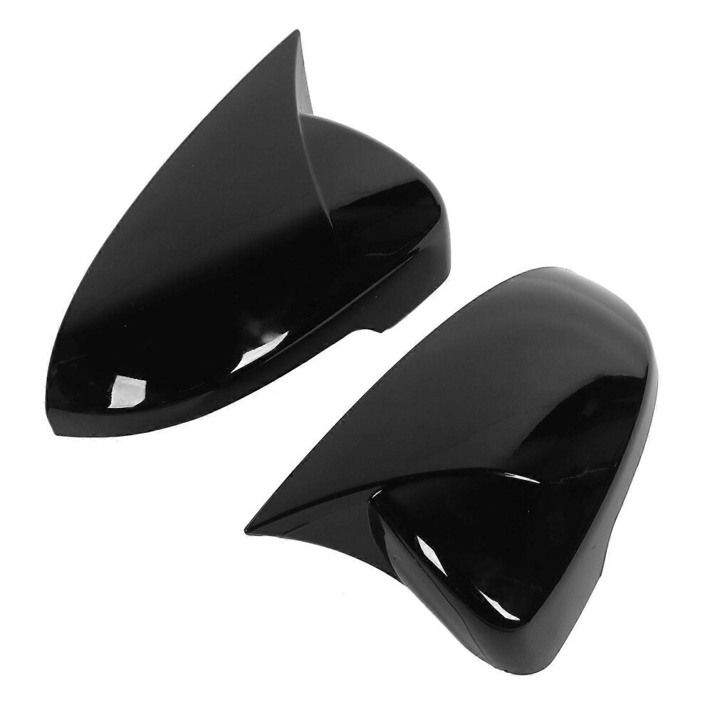 (As Show, One Size) Pair Horn Shape Door Mirror Covers Side Mirror Caps Replacement For Hyundai Tucson 2019Â2020Black 6909775539682