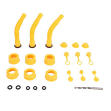 (As show, One size) Gas Can Spout Replacement Kit 8mm Drill Bit Gas Can Nozzle Vent Cap Universal for Vehicles Lawn Mowe