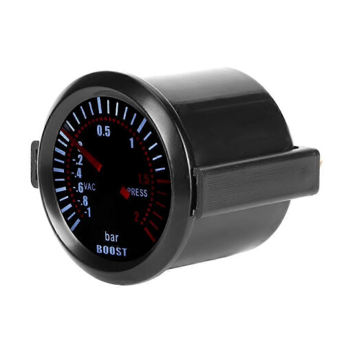 (As show, One size) 12V Universal 52mm/2.05in Modified Warning Function Turbo Gauge Meter Auto Instrument 2
