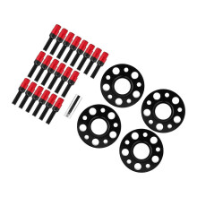 (As show, One size) 20mm Car Hub Centric Wheel Spacers Set PCD 5x112mm Replacement for S4/S5/S6/SQ5/ALLROAD/A7Red