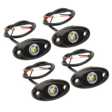 (As show, One size) 4PCS Car Underglow Light 9 to 32V 9W White Bright Light Heat Dissipation for Truck ATV UTV SUV Offro