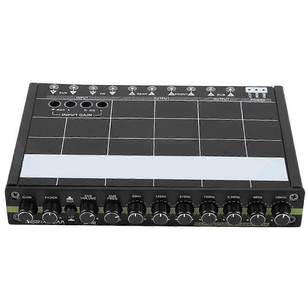 (As Show, One Size) 1Pc Car Automobile Audio Stereo Eq Equalizer With 7 Band 6909775587485