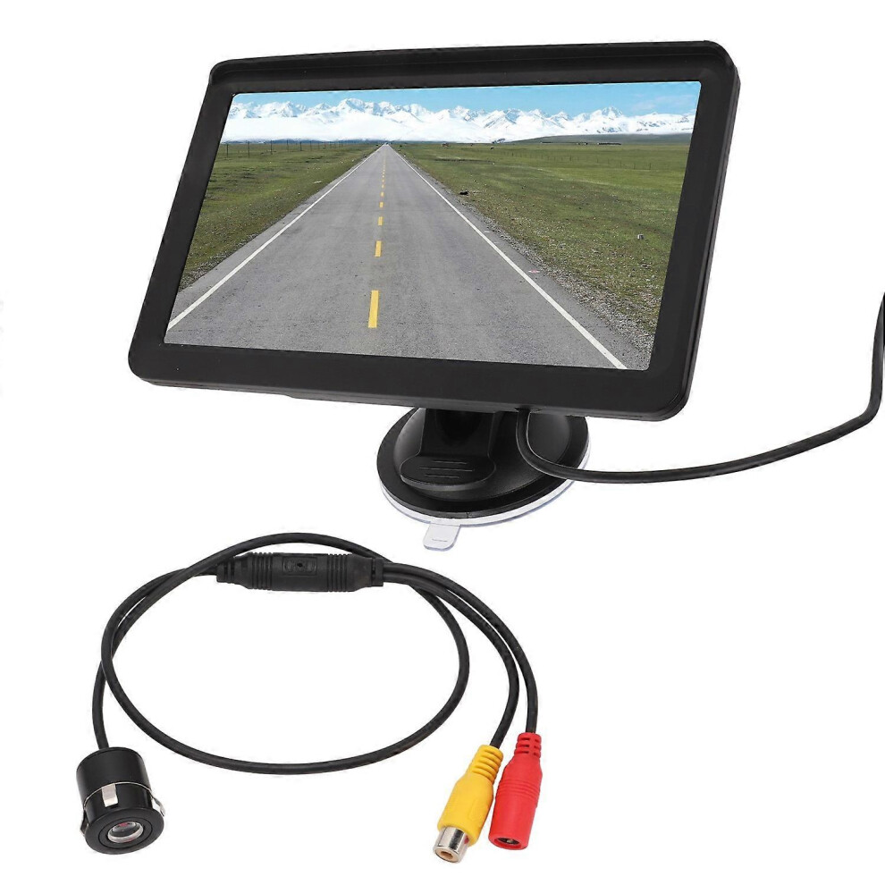 (As Show, One Size) 7In High Definition Reverse Parking Monitor 170 Wide Angle Waterproof Night Vision Rearview Camera 6909775620304