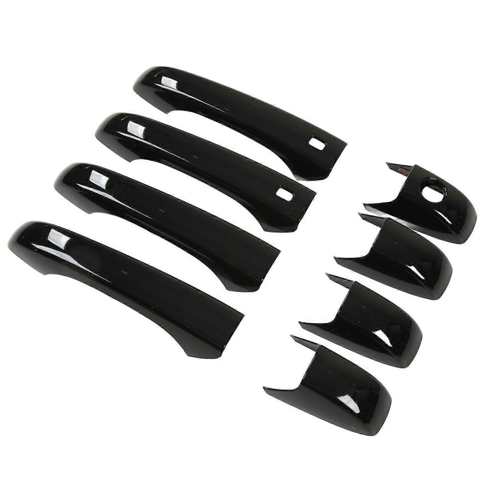 (As Show, One Size) Car Exterior Door Handle Cover Glossy Replacement For Jeep Grand Cherokee Wk2 Wl 2011Â2022 Black 6909775574171
