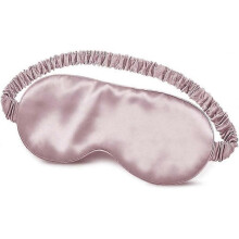 Sleep Mask,Silk Eye Mask for Sleeping, Pure Mulberry Silk Blackout Anti-Allergy Blindfold with Elastic Strap (Pink)