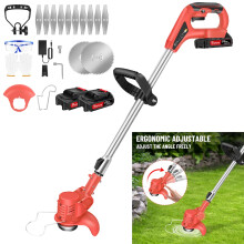 DayPlus 21V Grass Trimmer Electric Cordless Strimmer w/ Battery, Lawn Mower Pruning Cutter Garden Tools for Clearing Weed Flower