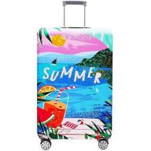 Luggage Cover Washable Suitcase Protector Anti-scratch Suitcase cover Fits 18-32 Inch Luggage (Summer Refreshment, S)