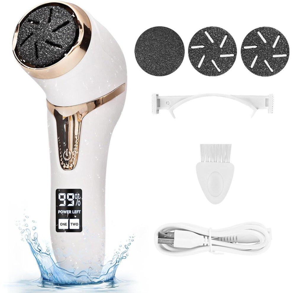 Stoyotu White (White) Electronic Foot Callus Remover Machine Usb Rechargeable Foot Dead Skin Removal Skin Scrubber