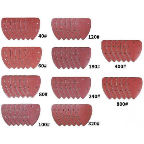 60 Pack Sanding Sheets, Sanding Paper 40/60/80/100/120/180/240/320/400/800 Ideal for Multi-Purpose Sander 2