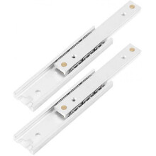 2pcs Aluminum Alloy Heavy Duty Ball Bearing Drawer Slides Durable Telescopic Rail Smooth Slide for Cabinet Drawer(100mm)