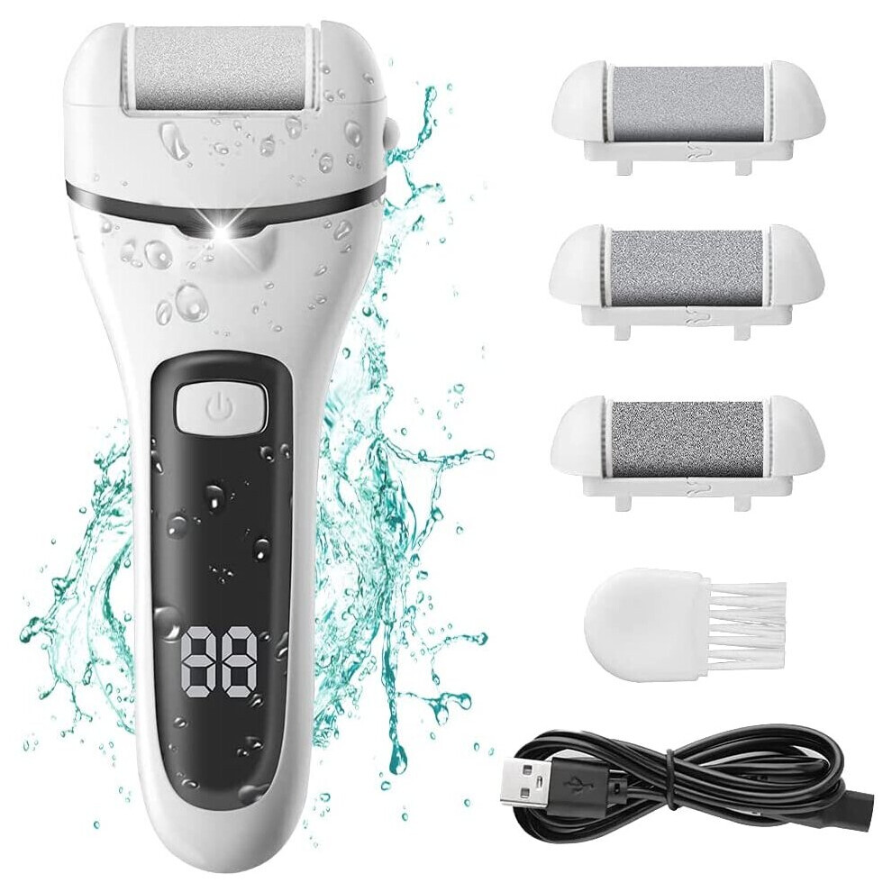 Stoyotu White (White) Electric Foot File Hard Skin Remover Usb Rechargeable Callus Remover Pedicure Tools