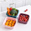 3 in1 Kitchen Colander with Lid- Plastic Double-layer Fruit and Vegetable Strainer Bowl Sets /Storage(1, Blue) 2